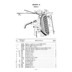 Simca Fiat 6cv, 508, Balilla, catalogue de pièces