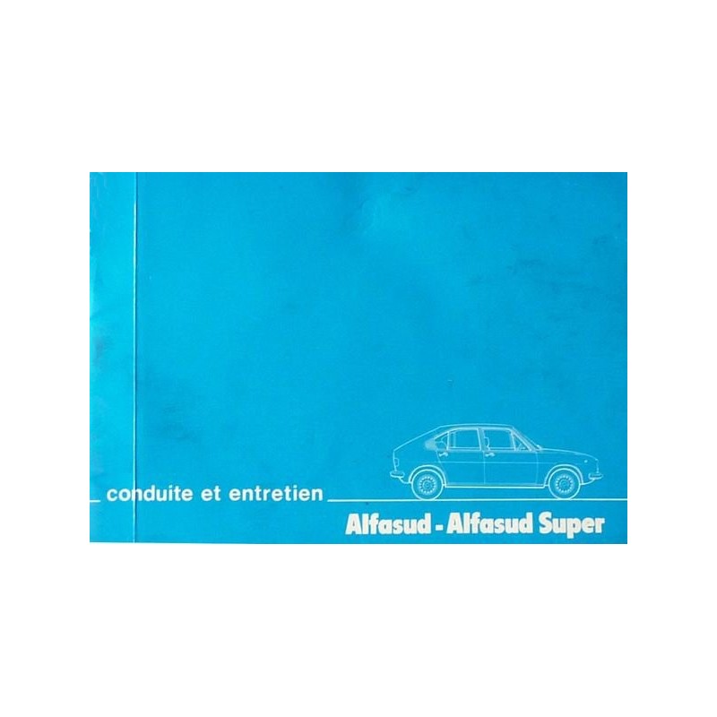 Alfa Romeo Alfasud, Alfasud Super, notice d'entretien