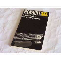 Renault 16 types R1152 et R1153, notice d'entretien originale