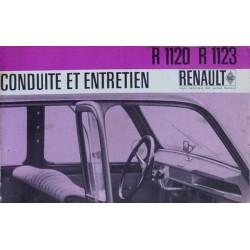 Renault 4 types R1120 et R1123, notice d'entretien