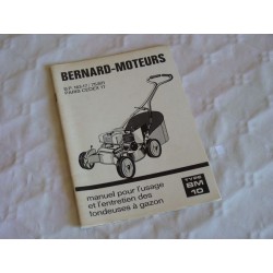 Bernard-Moteurs tondeuses BM10, notice d'entretien originale