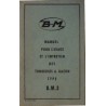 Bernard-Moteurs tondeuses BM3 moteur 127, notice d'entretien