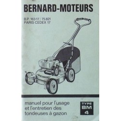 Bernard-Moteurs tondeuses BM4 moteur 227, notice d'entretien