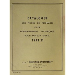 Bernard-Moteurs moteur diesel 21, catalogue de pièces et réglages