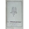 Bernard-Moteurs moteur diesel 21, catalogue de pièces et réglages