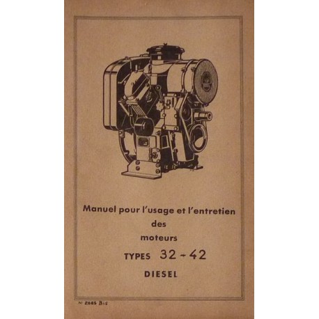 Bernard-Moteurs moteur diesel 32 et 42, notice d'entretien