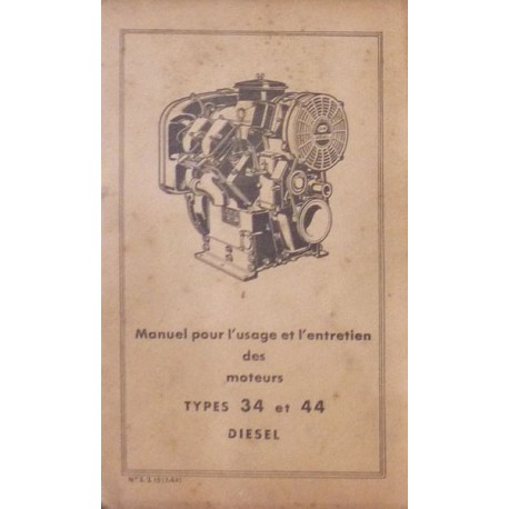 Bernard-Moteurs moteur diesel 34 et 44, notice d'entretien