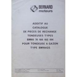 Bernard-Moteurs BM104GS, catalogue de pièces