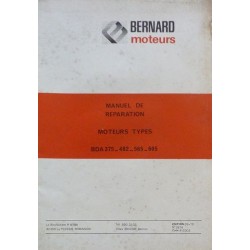 Bernard-Moteurs BDA 375, 482, 565, 605, manuel de réparation