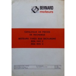 Bernard-Moteurs BDA 540-2 et 605-2, catalogue de pièces