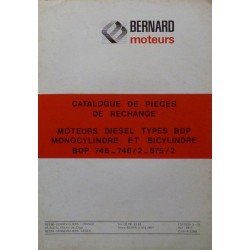 Bernard-Moteurs BDP 746, 746-2, 875-2, catalogue de pièces