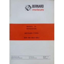 Bernard-Moteurs BDP 746, 746-2, 875-2, manuel de réparation
