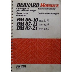 Bernard-Moteurs BM 06-10, 07-11, 07-21, catalogue de pièces