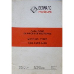 Bernard-Moteurs 39B, 239B, 249B, catalogue de pièces