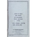 Bernard-Moteurs 110, 110Bis, 110Ter, 610, 610A, 810, liste des pièces de rechange (eBook)