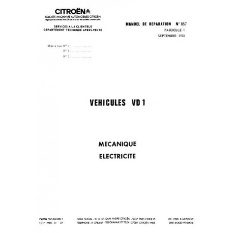 Citroën Visa Spécial et Club, manuel de réparation