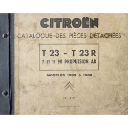 Citroën T23, U23, catalogue de pièces