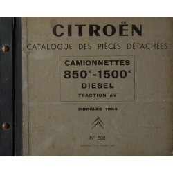 Citroën H 850 et 1500k Diesel, catalogue de pièces