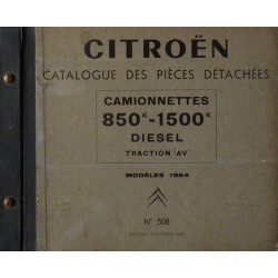 Citroën H 850 et 1500k Diesel, catalogue de pièces