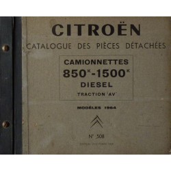 Citroën H 850 et 1500k Diesel, catalogue de pièces