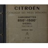 Citroën H 850 et 1500k Diesel, catalogue de pièces