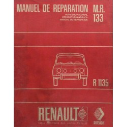 Renault 8 Gordini R1135, manuel de réparation