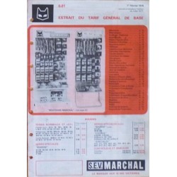 Marchal, extrait du catalogue général 1978