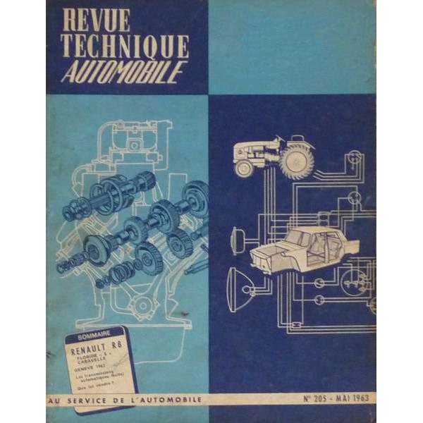 Manuel D'entretien Renault R8 R1130 – édition Française D'origine
