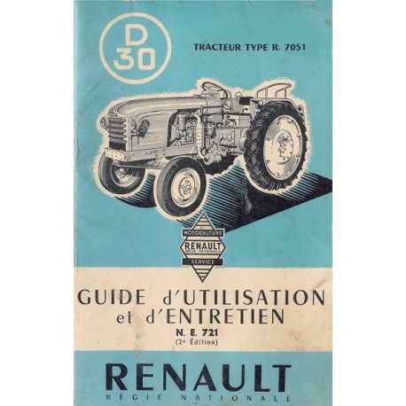 Renault D30 (R7051), notice d'entretien