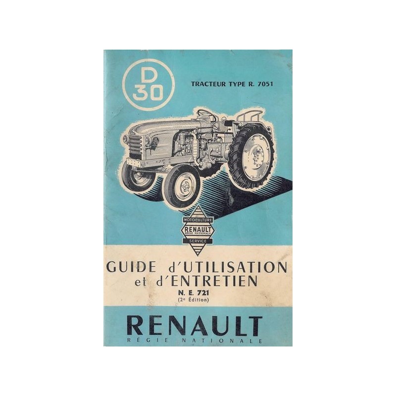 Renault D30 (R7051), notice d'entretien