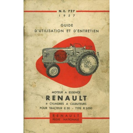 Renault E30 (R3050), notice d'entretien moteur type 668 4cyl.