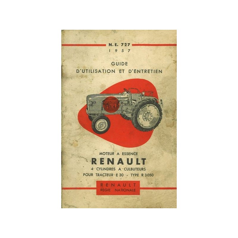 Renault E30 (R3050), notice d'entretien moteur type 668 4cyl.