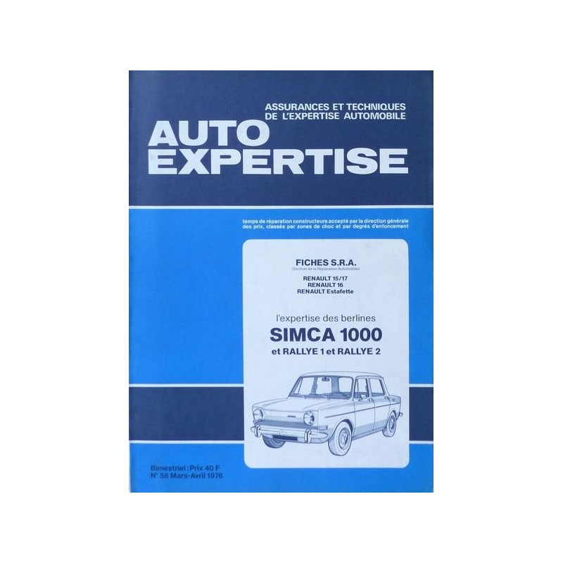 Auto Expertise Simca 1000, Rallye 1 et Rallye 2