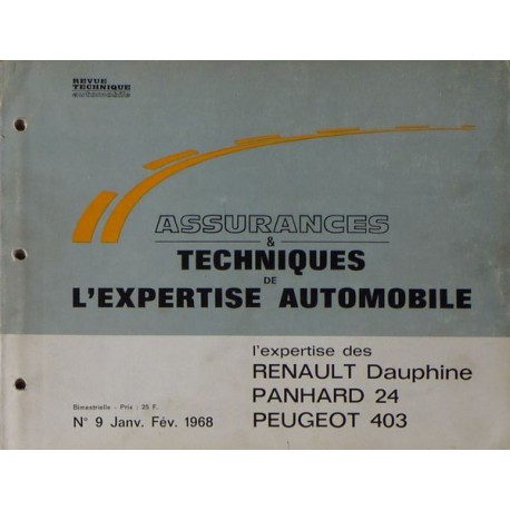 Auto Expertise Panhard 24. Peugeot 403. Renault Dauphine