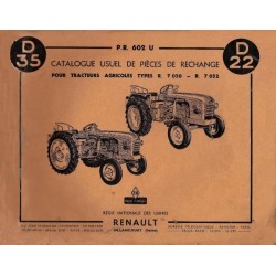 Renault D22 (R7052) et D35 (R7050), catalogue de pièces