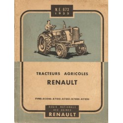 Renault R3046, R7012, R7013, R7022 et R7023, notice d'entretien