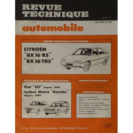 RTA Citroën BX 16RS, 16TRS