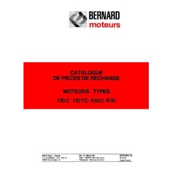 Bernard-Moteurs 110C, 110TC, 610C, 810, catalogue de pièces