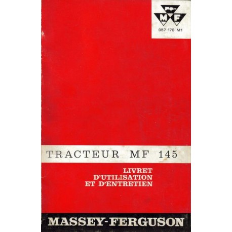 Massey Ferguson 145, notice d'entretien