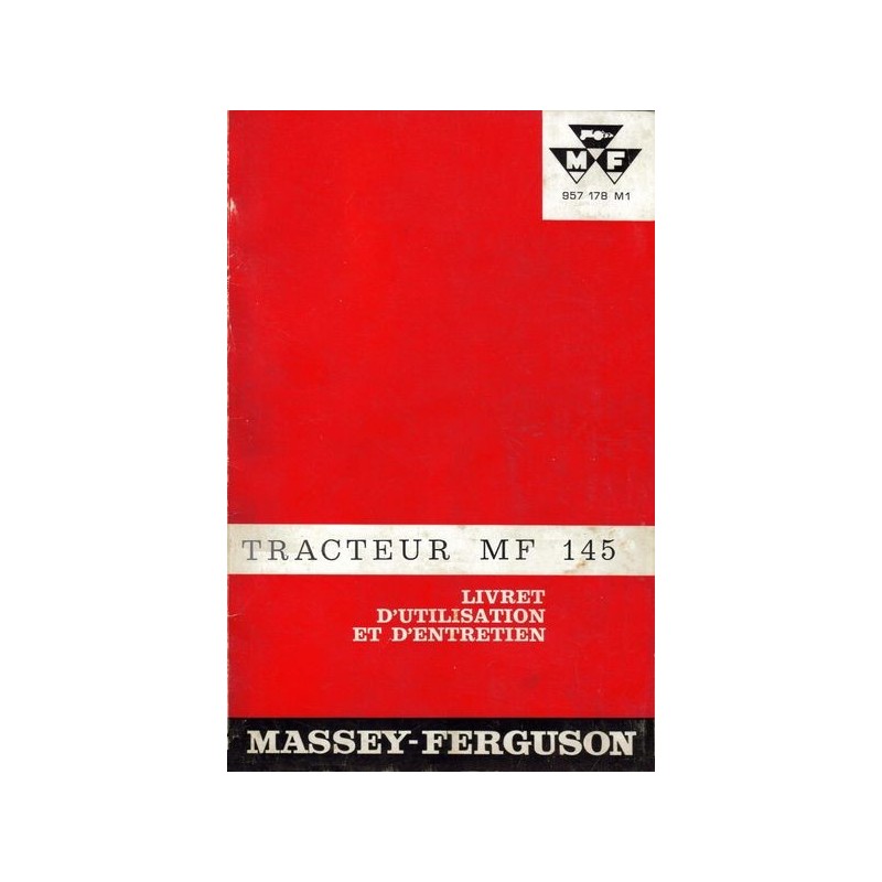 Massey Ferguson 145, notice d'entretien