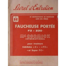 McCormick faucheuse F2-220, notice d'entretien