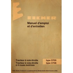 Eicher 3705 et 3706, notice d'entretien