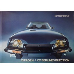 Citroën CX 2400 injection, notice d'entretien