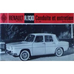 Renault 8 R1130, notice d'entretien