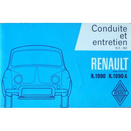 Renault Dauphine et Ondine, notice d'entretien