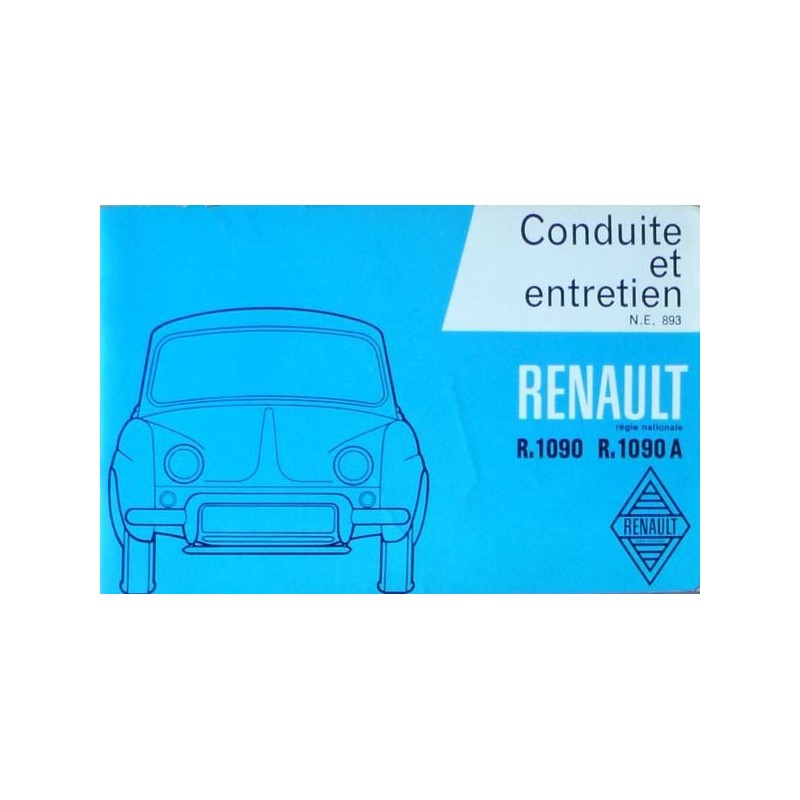 Renault Dauphine et Ondine, notice d'entretien