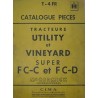 McCormick Super FC-C, Super FC-D, catalogue de pièces