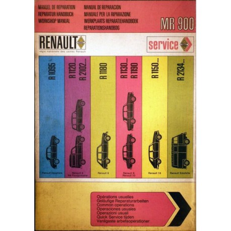 Renault, manuel de réparation des opérations usuelles