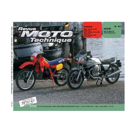 RMT Honda MBX, MTX 125, MTX 200 et Guzzi 850, 1000