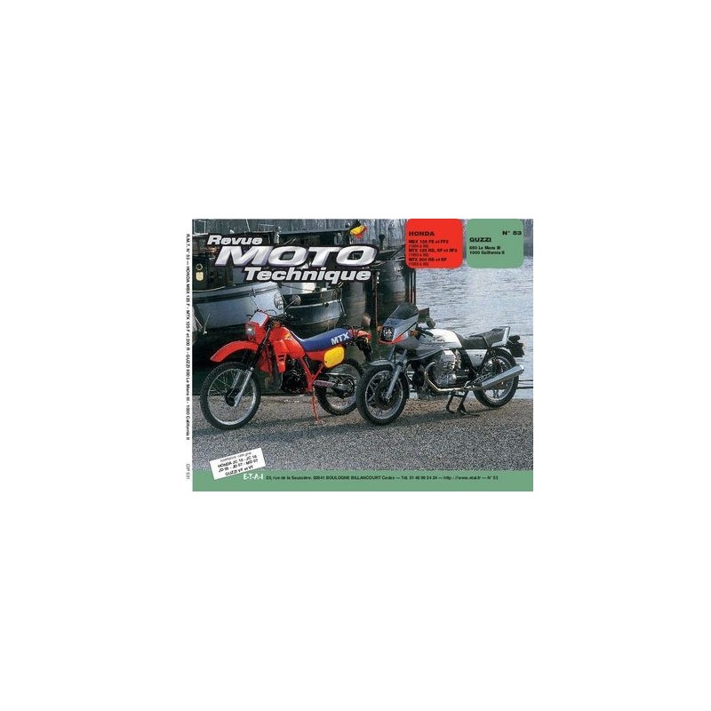 RMT Honda MBX, MTX 125, MTX 200 et Guzzi 850, 1000